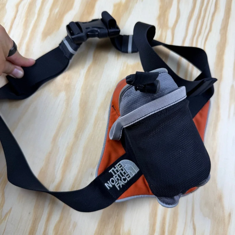 The North Face Running Hydration Waist Belt Orange Water Bottle Holster Pack